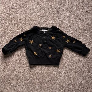 Jamie Kay Black Sweater with Gold Stars